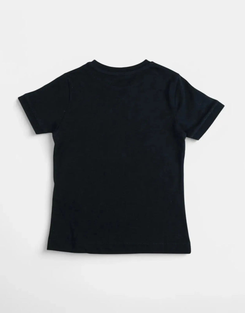 Polo Thabang Kids' Black Printed Cotton T-Shirt: Unique Design, Comfortable Fit
