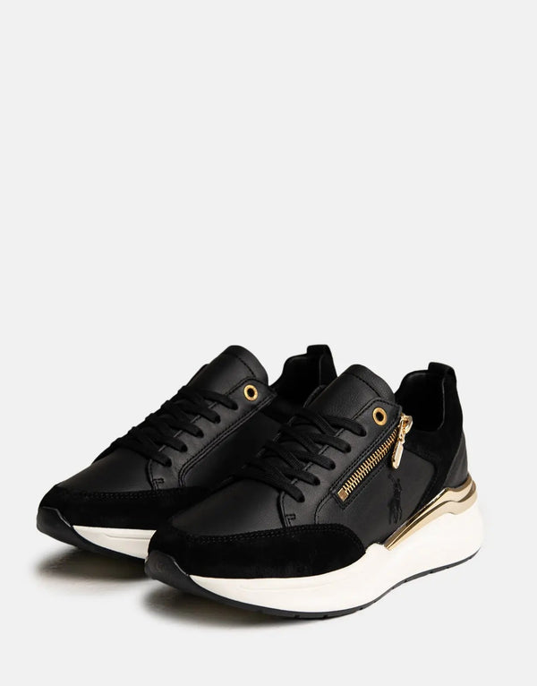 Polo Zip Black Sneakers for Men: Stylish, Comfortable, Durable Everyday Footwear