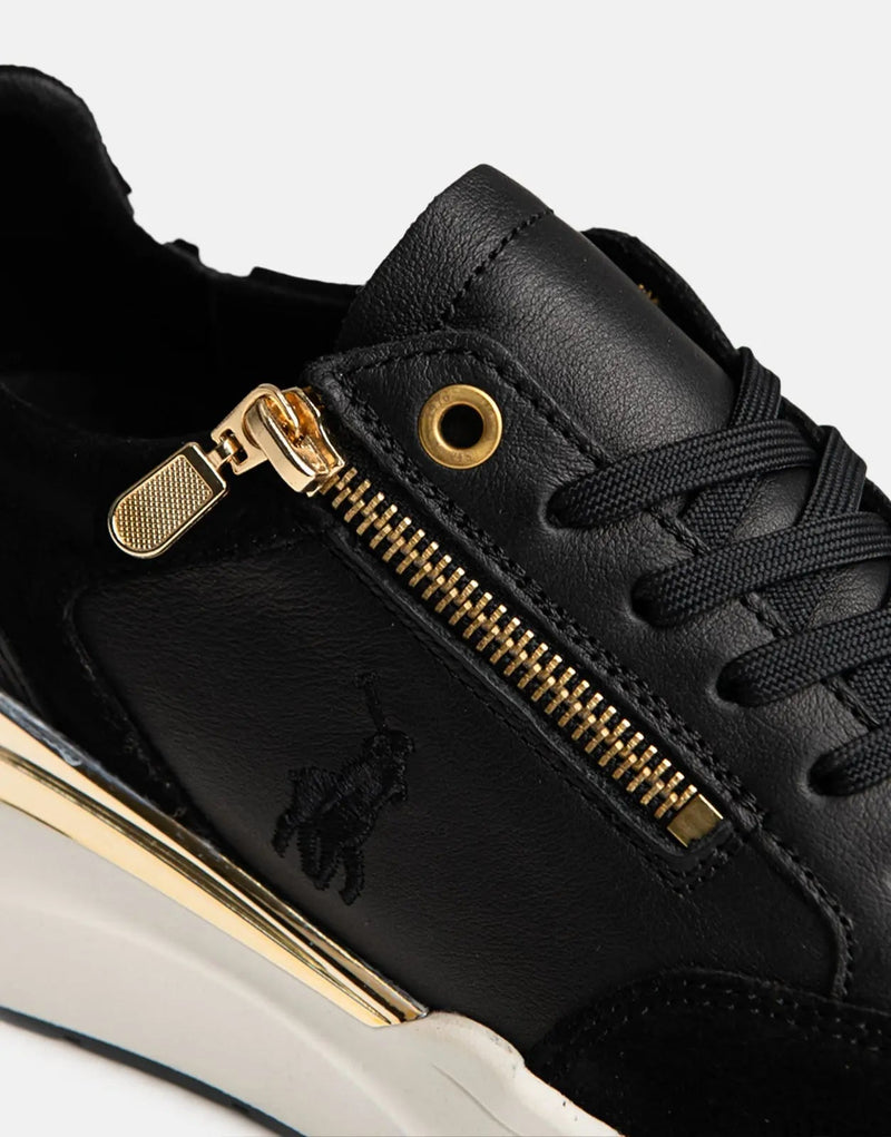 Polo Zip Black Sneakers for Men: Stylish, Comfortable, Durable Everyday Footwear