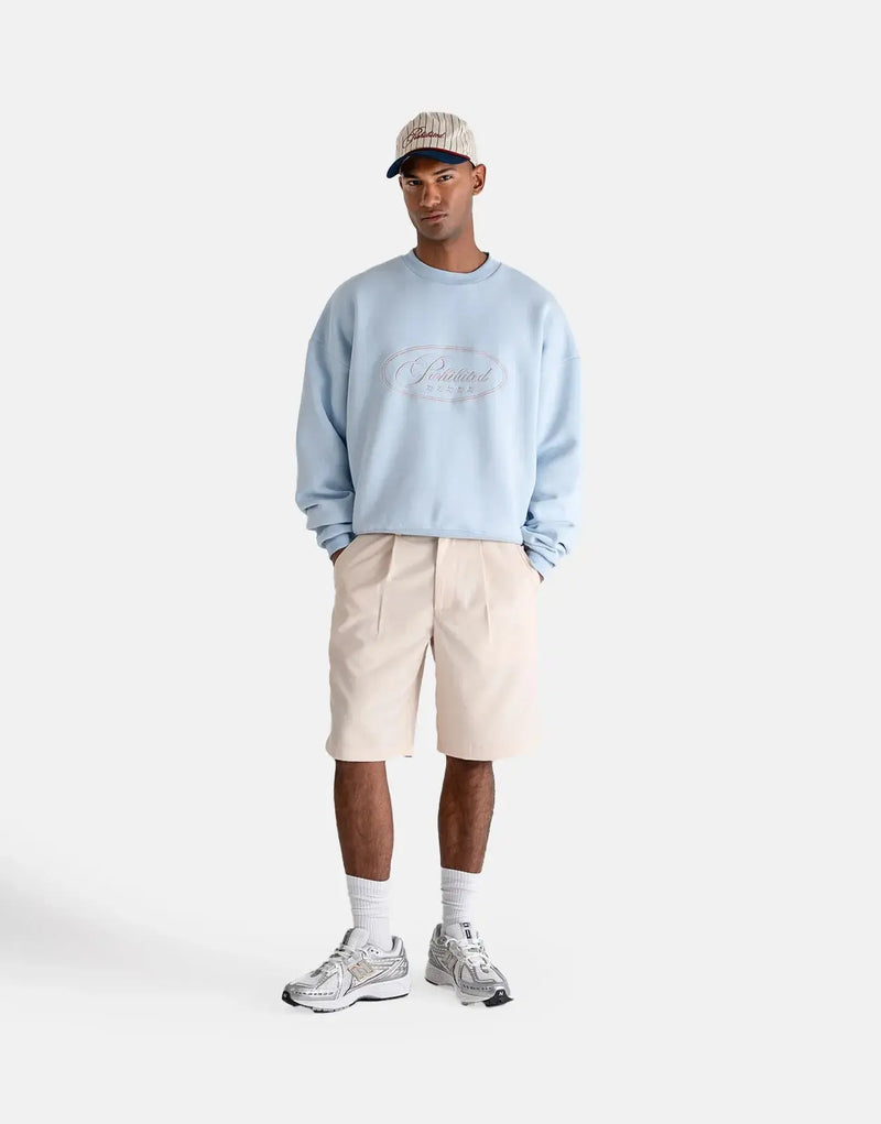 Prohibited Five Star Blue Crew Neck Sweatshirt: Soft, Stylish, and Versatile for Men