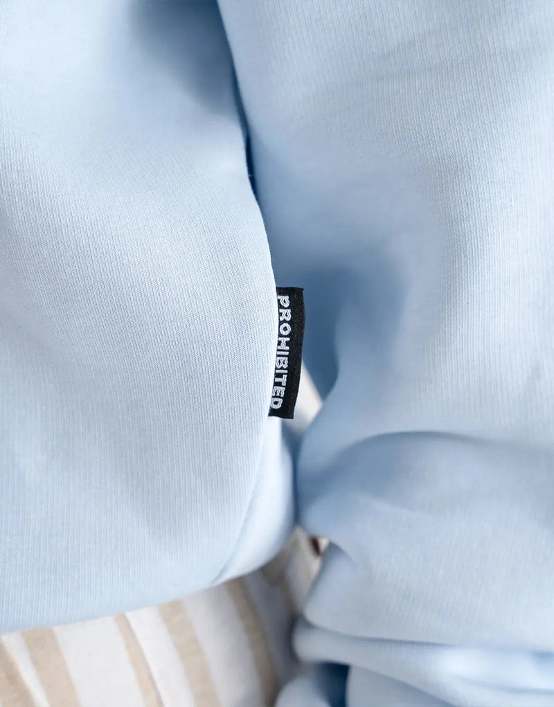 Prohibited Five Star Blue Crew Neck Sweatshirt: Soft, Stylish, and Versatile for Men