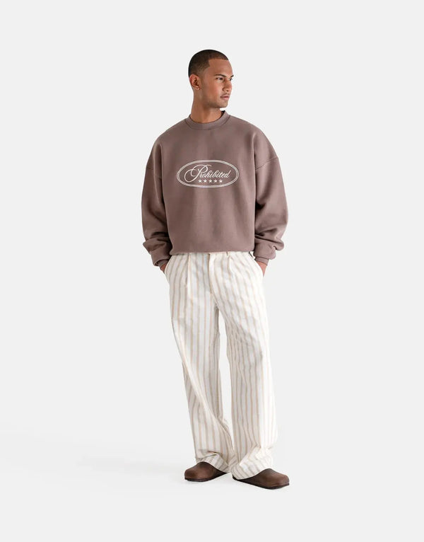 Prohibited Five Star Grey Crew Neck Sweatshirt - Soft, Durable, Everyday Comfort
