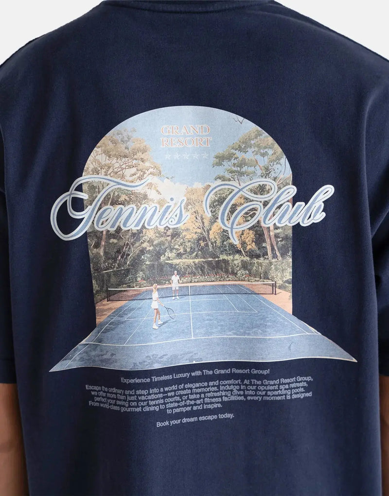 Prohibited Grand Match Navy Performance Tennis T-Shirt for Men