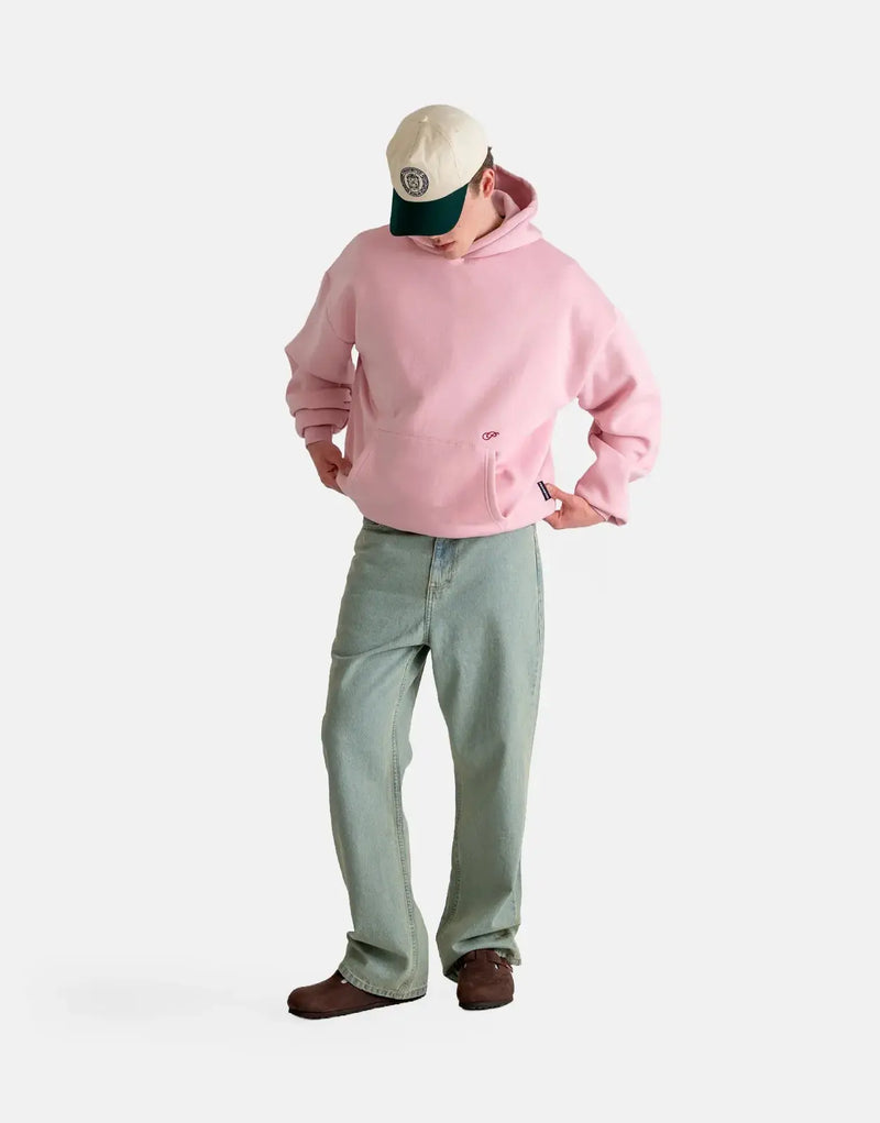 Prohibited Hometown Cherry Pink Hoodie: Plush Fleece Pullover for Ultimate Comfort & Style