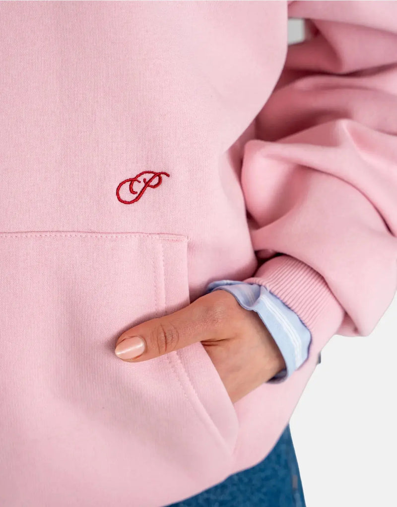 Prohibited Hometown Cherry Pink Hoodie: Plush Fleece Pullover for Ultimate Comfort & Style