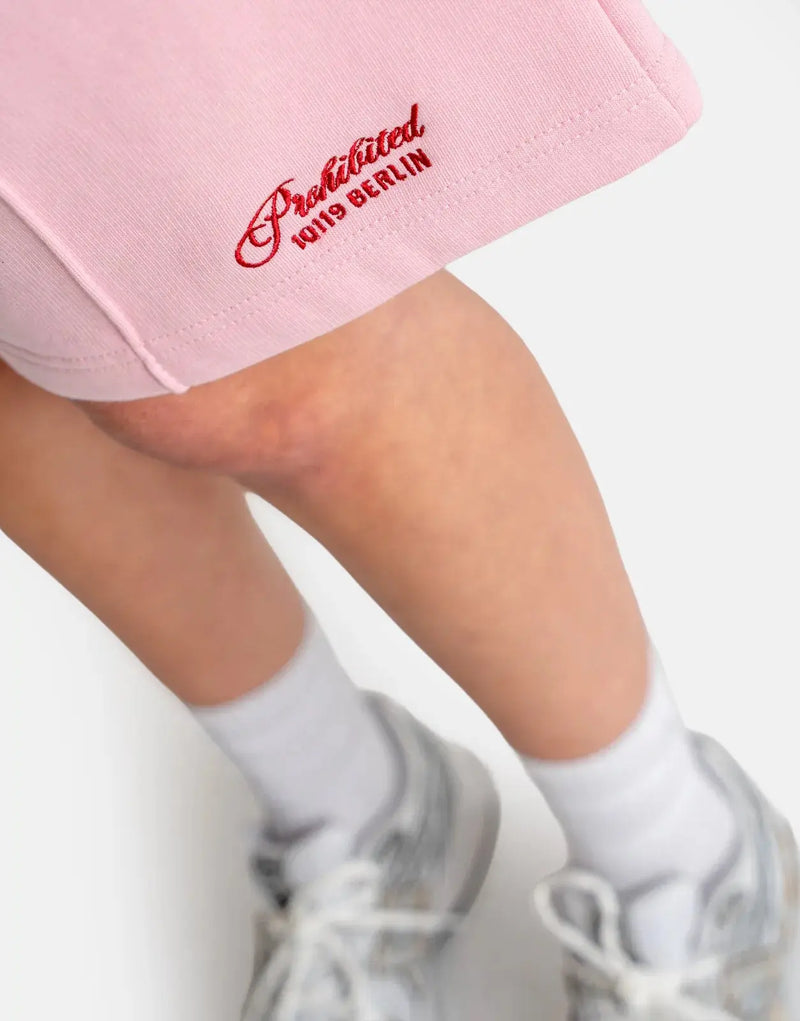 Prohibited Hometown Cherry Pink Sweatshorts - Ultra-Soft Comfy Fleece Shorts