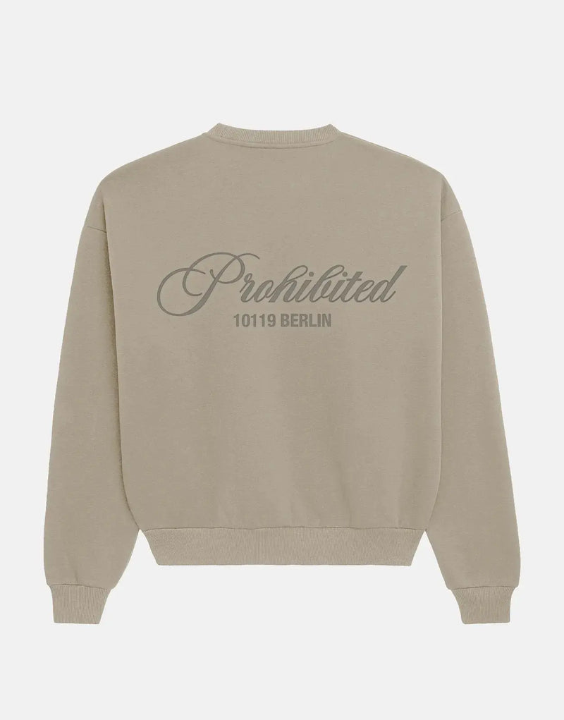 Prohibited Hometown Dust Grey Crew Neck: Premium Soft Cotton Blend, Versatile Everyday Comfort