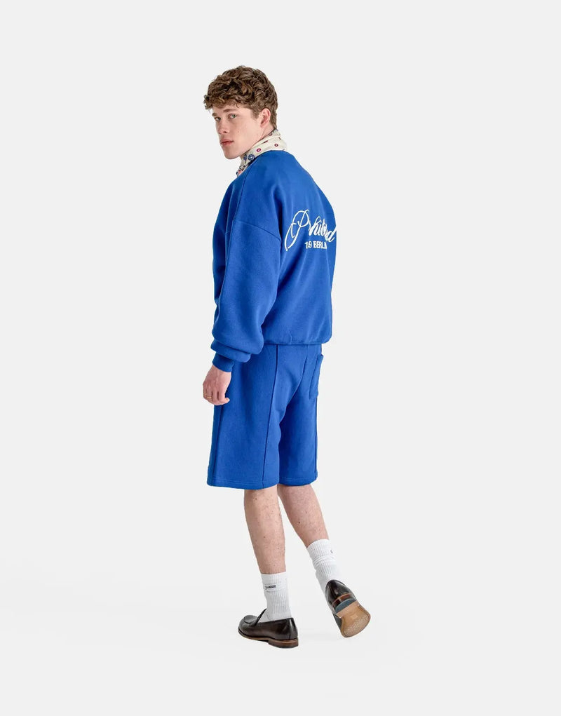 Prohibited Hometown Royal Blue Soft Cotton Blend Crew Neck Sweatshirt Men's Apparel