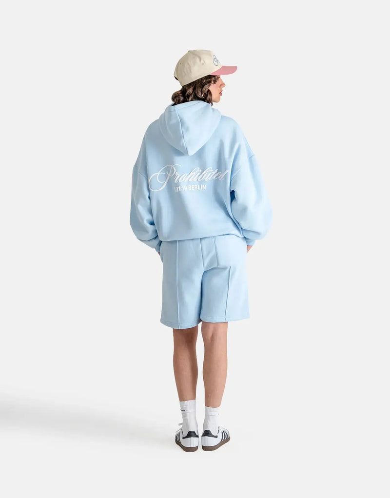 Prohibited Hometown Sky Blue Hoodie: Plush Comfort, Vibrant Azure, Durable Pullover Style