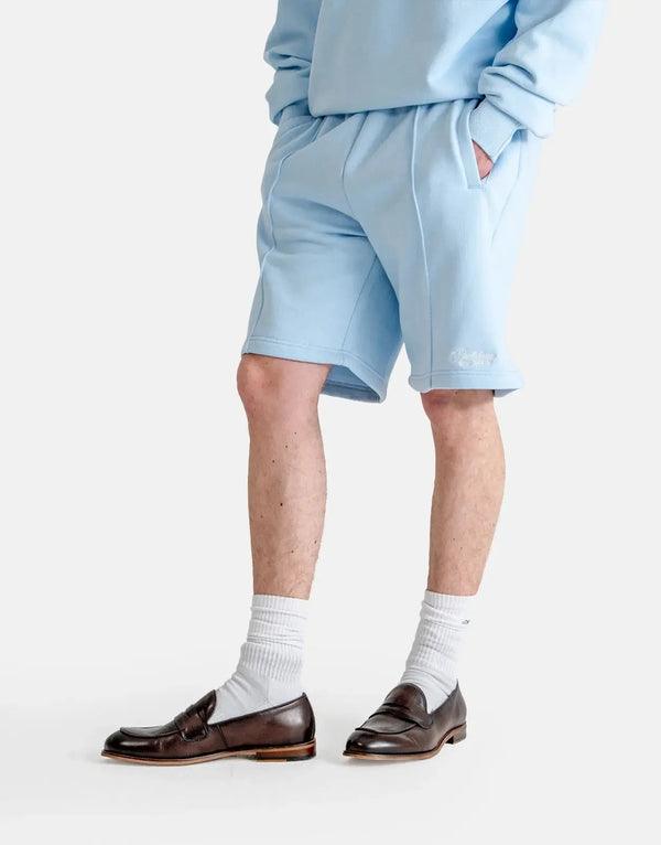Prohibited Hometown Sky Blue Sweatshorts: Soft Breathable Cotton Blend, Relaxed Fit