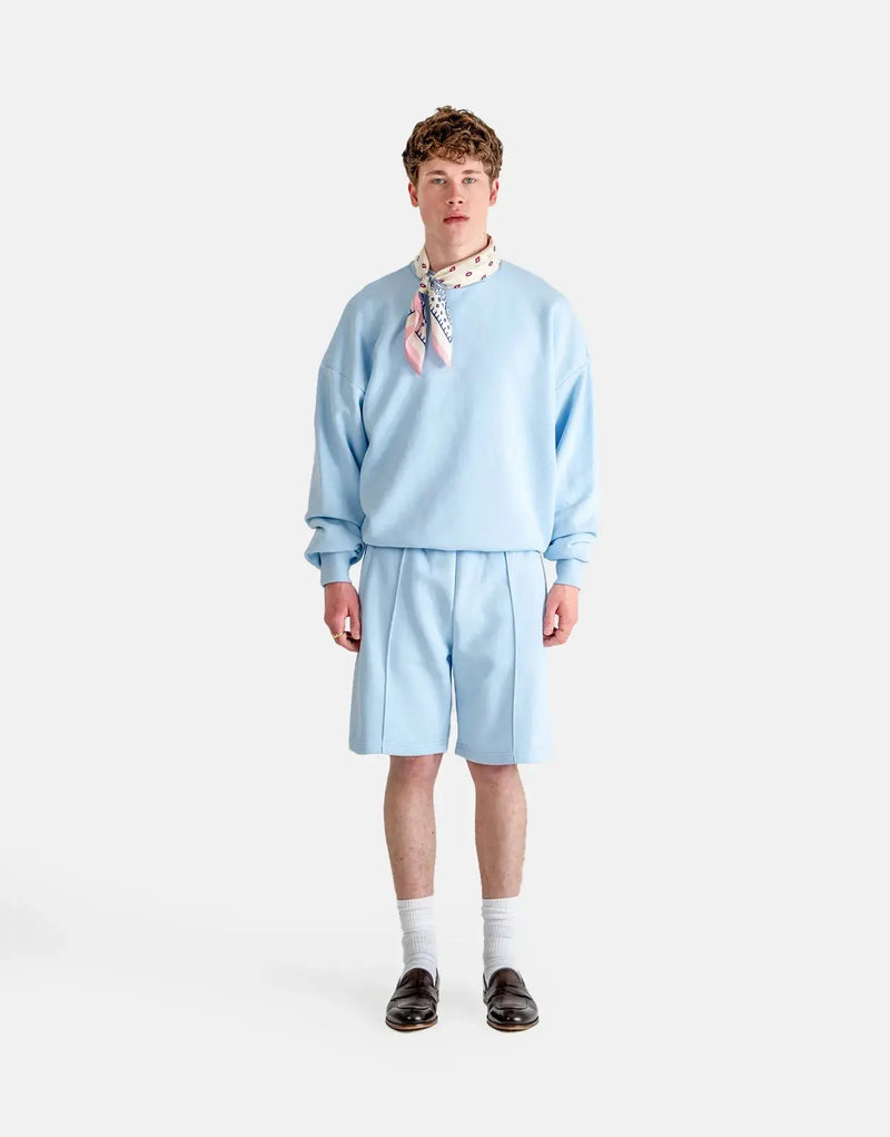 Prohibited Hometown Sky Blue Sweatshorts: Soft Breathable Cotton Blend, Relaxed Fit