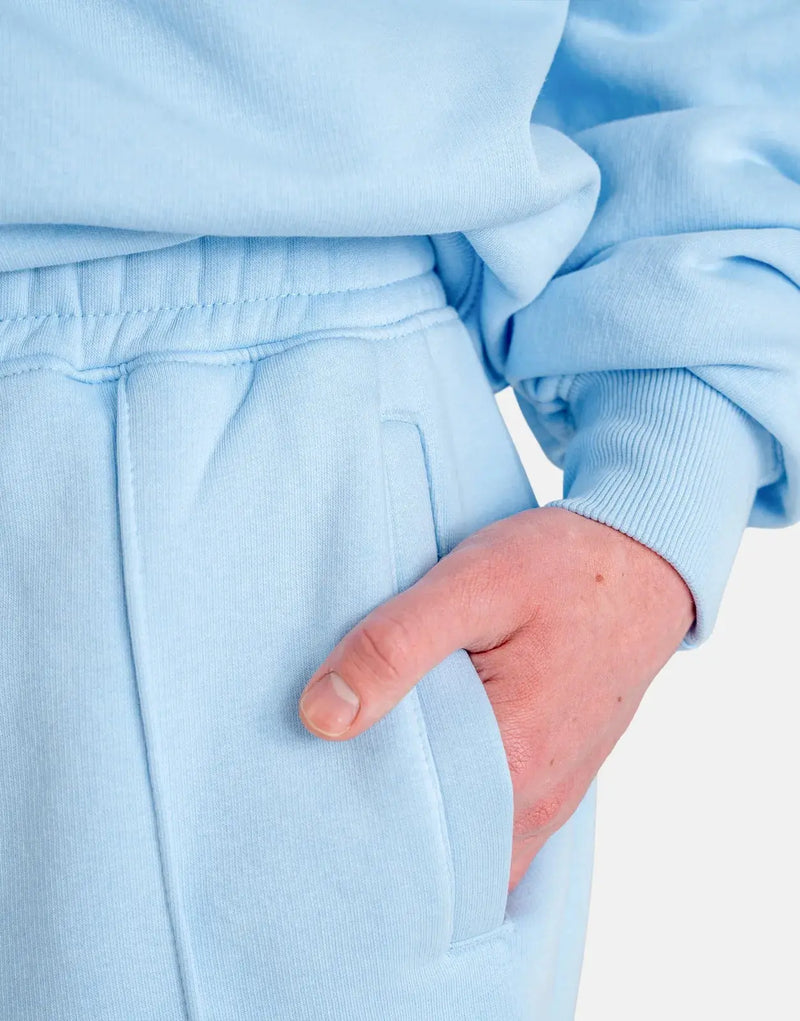 Prohibited Hometown Sky Blue Sweatshorts: Soft Breathable Cotton Blend, Relaxed Fit