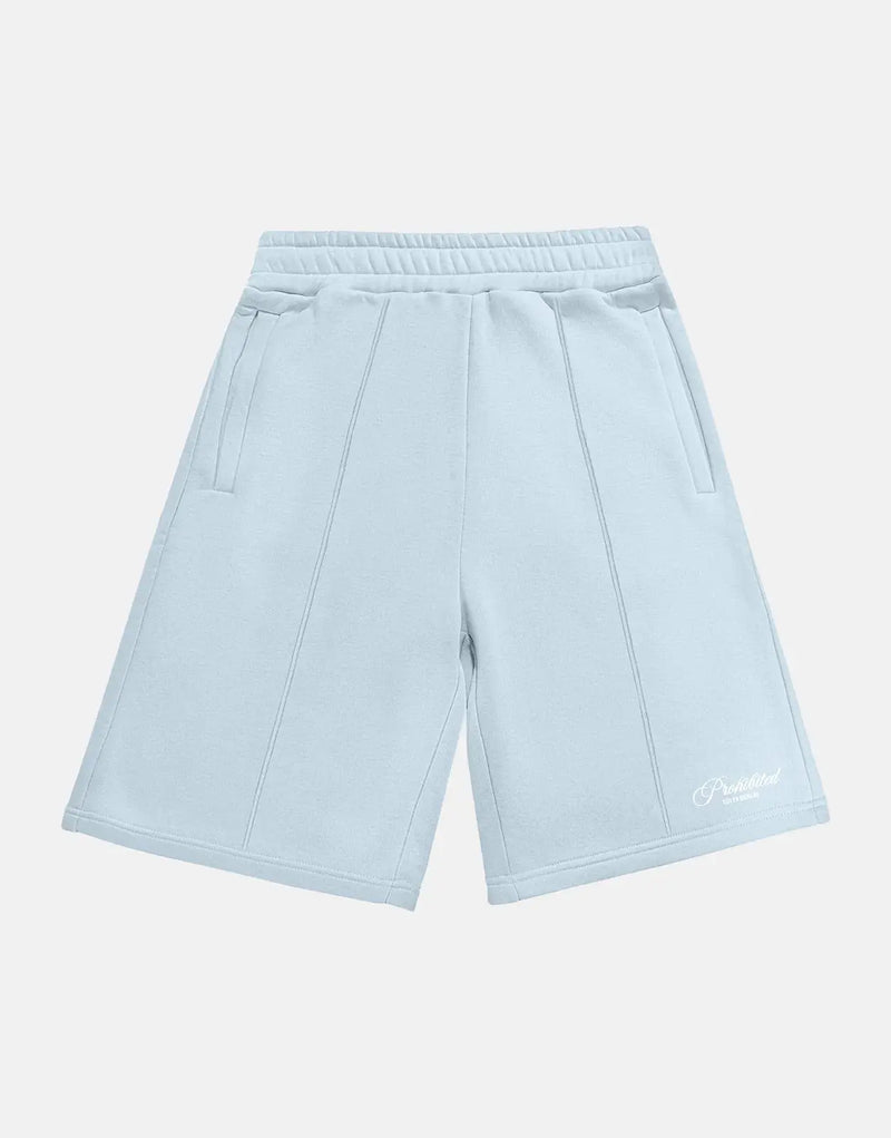 Prohibited Hometown Sky Blue Sweatshorts: Soft Breathable Cotton Blend, Relaxed Fit