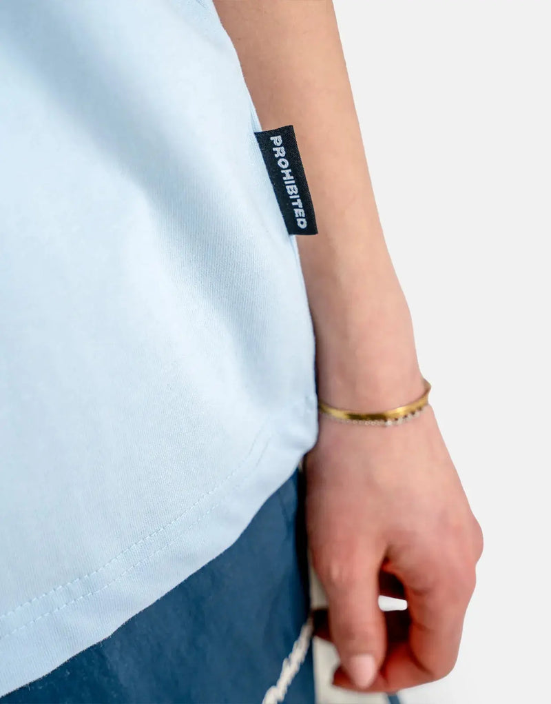 Prohibited Hometown Sky Blue T-Shirt: Soft, Relaxed Fit, Everyday Cotton Blend Comfort
