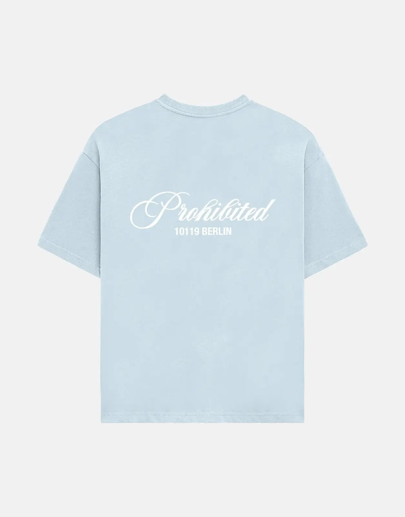 Prohibited Hometown Sky Blue T-Shirt: Soft, Relaxed Fit, Everyday Cotton Blend Comfort