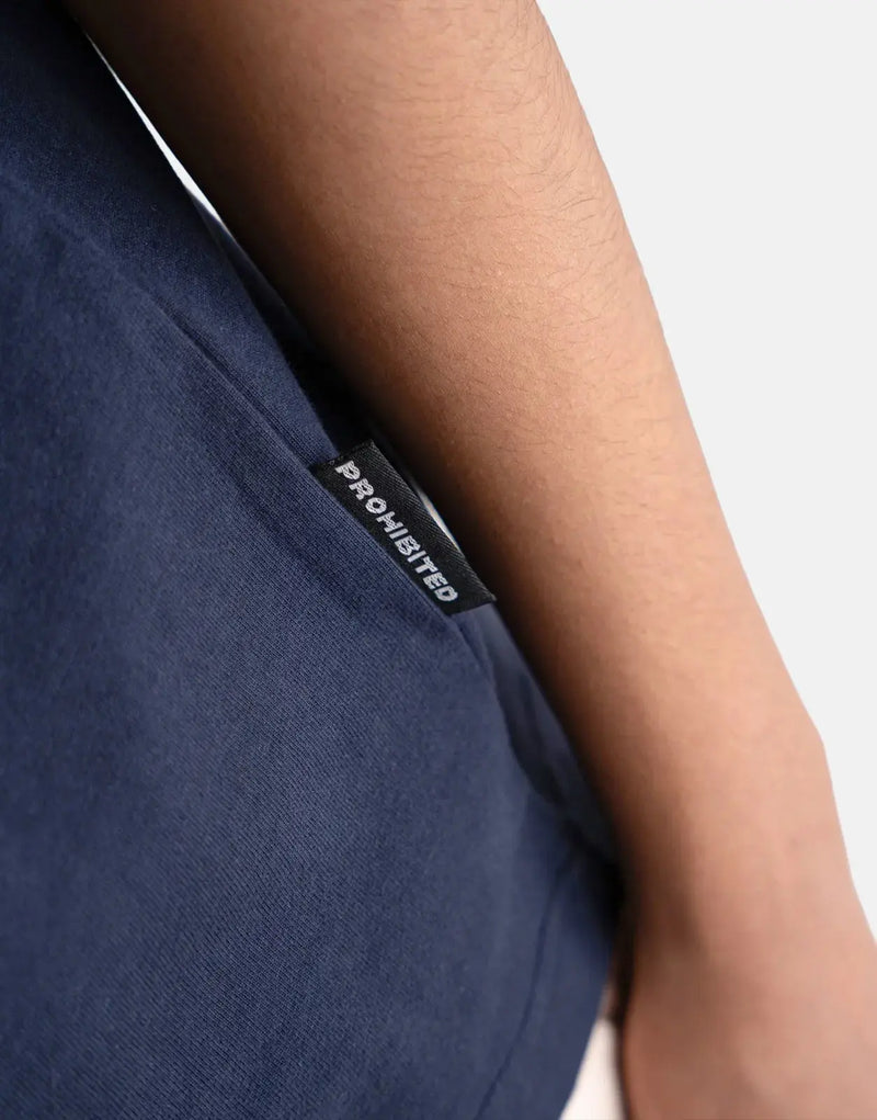 Premium Prohibited Yacht Navy T-Shirt: Soft Cotton, Classic Fit, Effortless Style