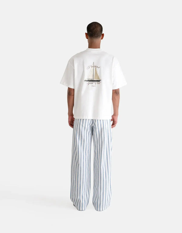Prohibited Men's Yacht Off-White T-Shirt - Premium Cotton, Casual Style