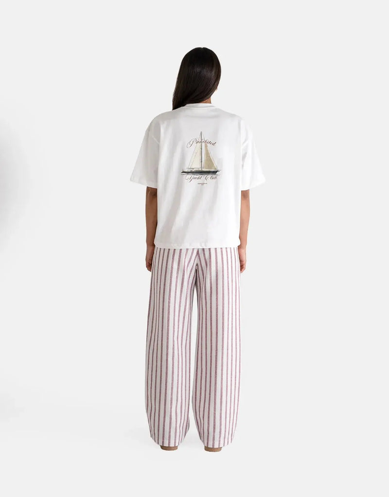 Prohibited Men's Yacht Off-White T-Shirt - Premium Cotton, Casual Style