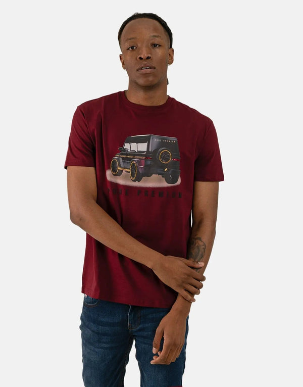 Luxurious Pure Premium Carro Burgundy T-Shirt: Soft, Stylish, Comfortable Fit