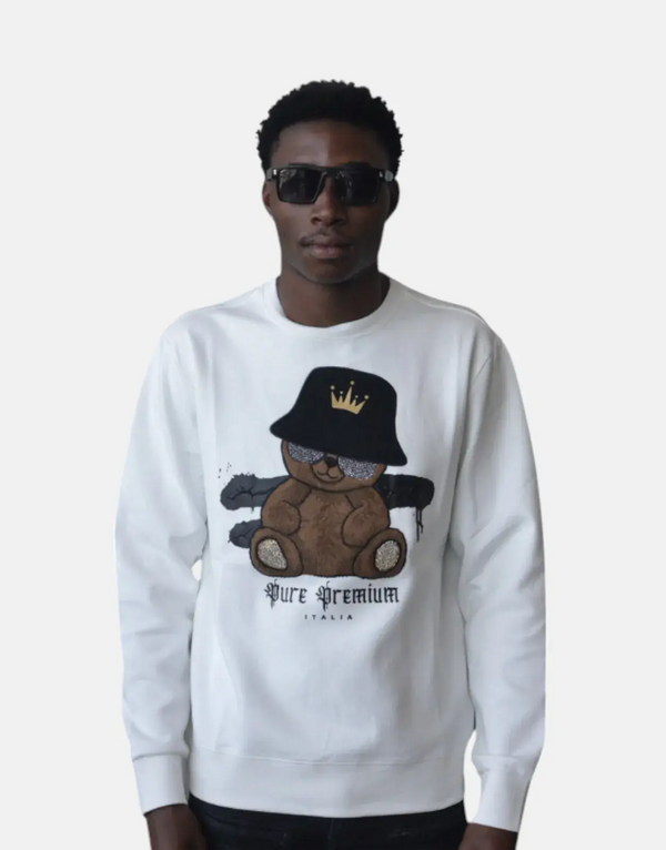 Pure Premium Nemak White Knit Sweatshirt: Elevate Your Style with Premium Comfort
