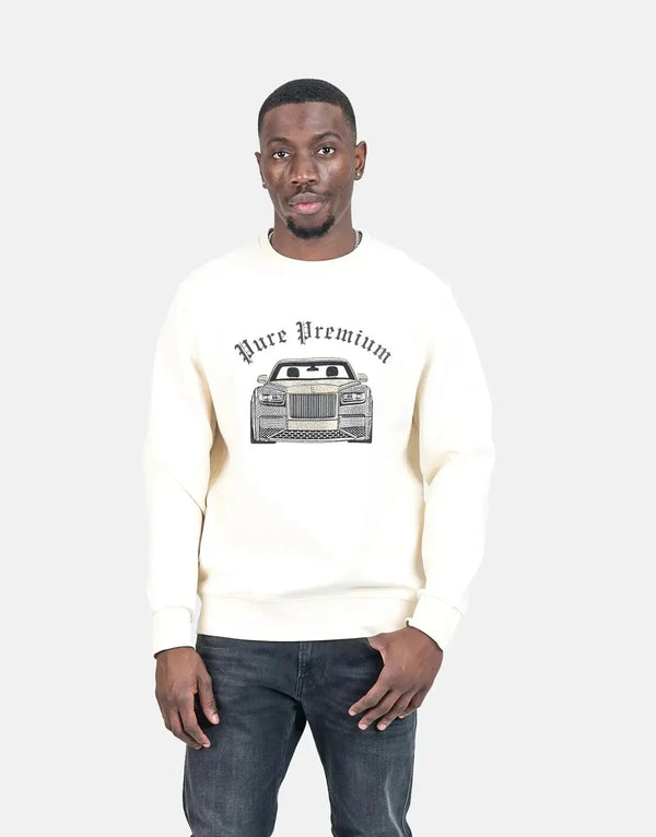 Pure Premium Rico Men's Soft Cotton Crewneck Sweatshirt for Everyday Style