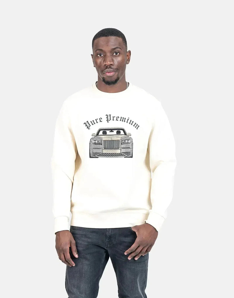 Pure Premium Rico Men's Soft Cotton Crewneck Sweatshirt for Everyday Style