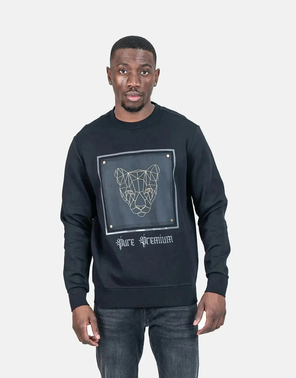 Pure Premium Tortano Soft-Touch Men's Sweatshirt: Plush Comfort, Durable Classic Crew Neck