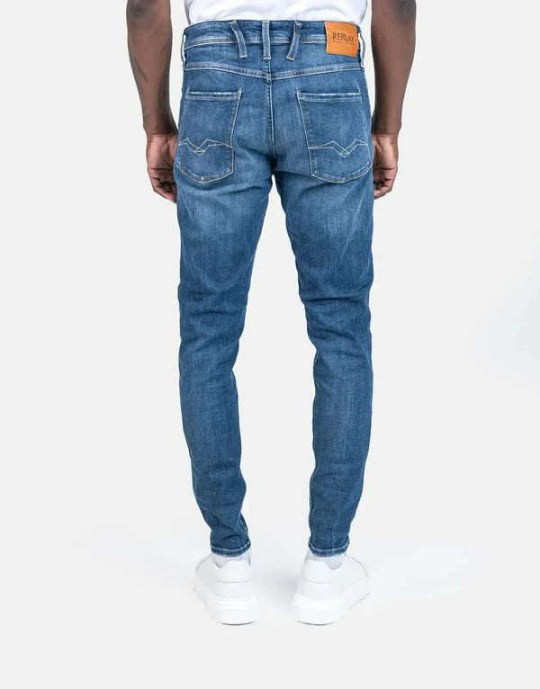 Replay 573 Eco Plus Men's Slim Mid Blue Sustainable Denim Jeans