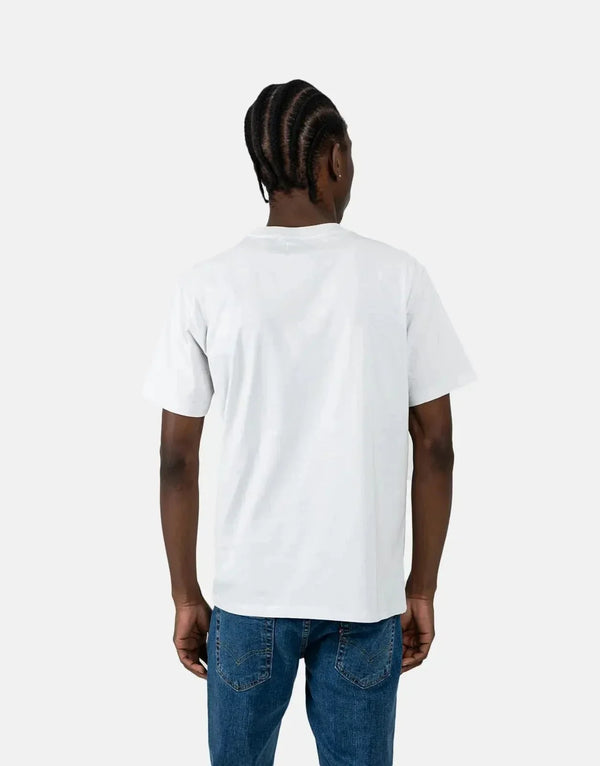 Replay Men's Soft White Cotton T-Shirt with Iconic Chest Logo Badge
