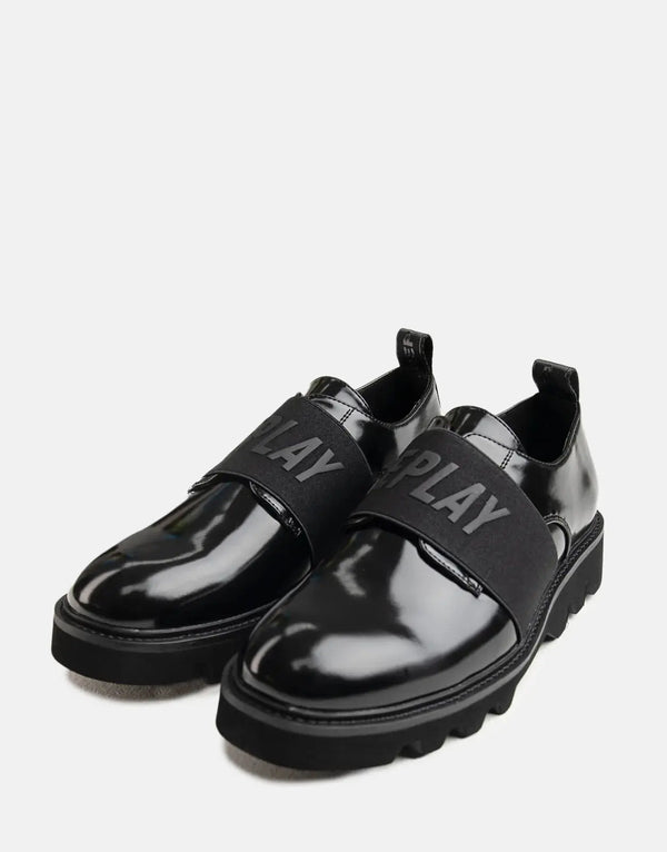 Replay Canver Brush Black Men's Canvas Sneakers with Cushioned Insole