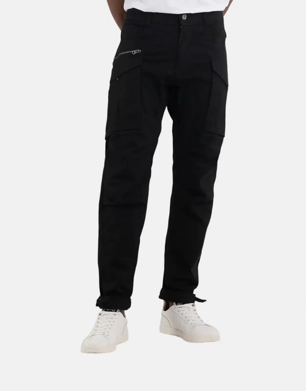 Durable Replay Men's Black Cargo Pants with Comfort Twill Stretch Fabric