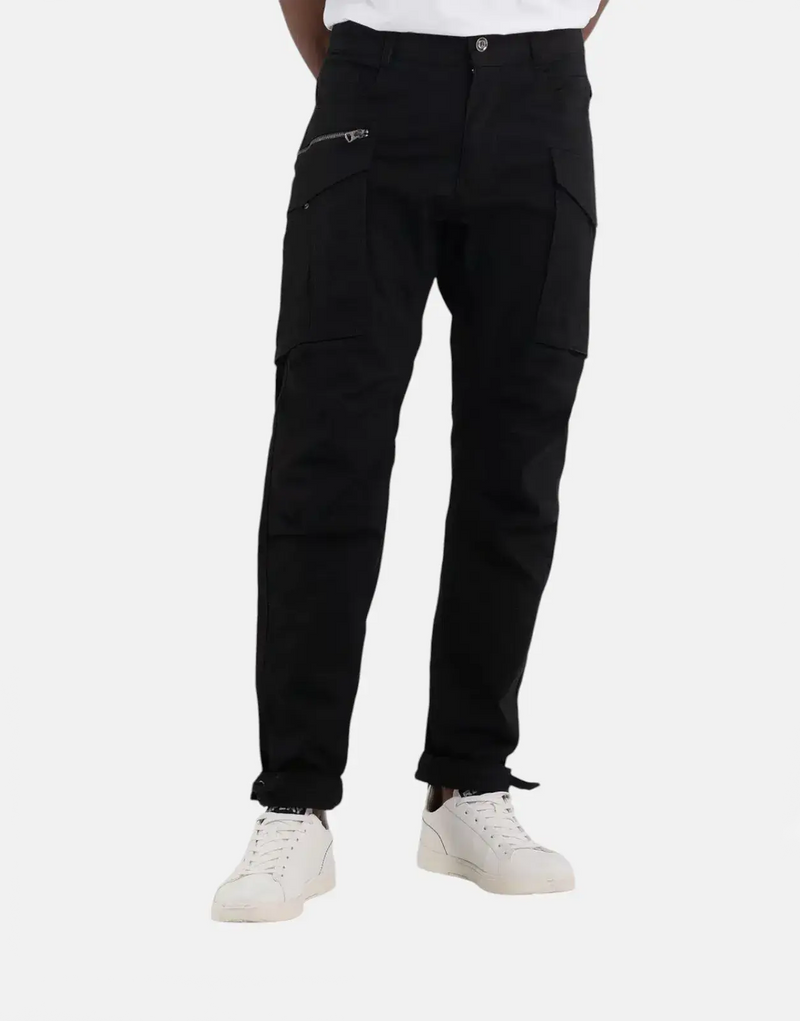 Durable Replay Men's Black Cargo Pants with Comfort Twill Stretch Fabric