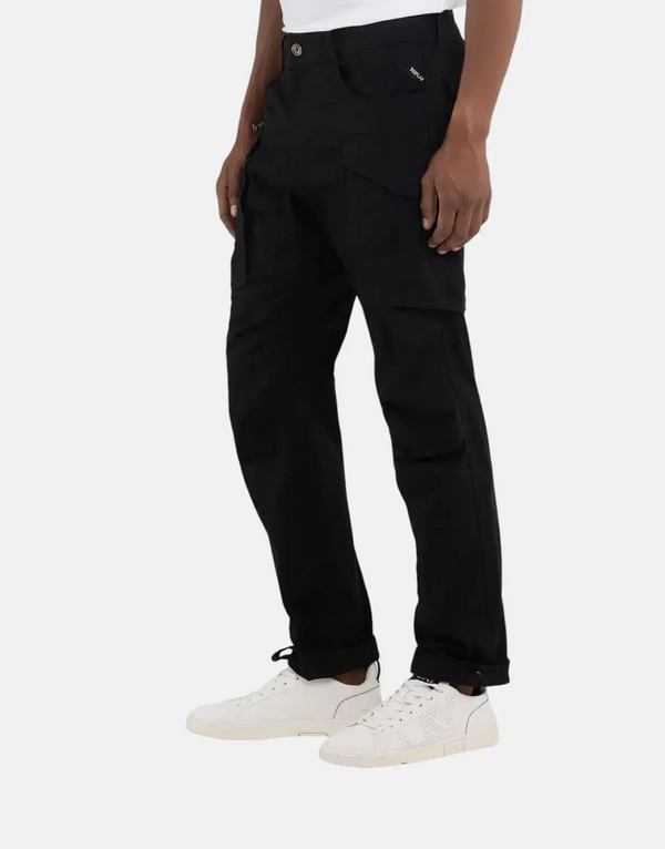 Durable Replay Men's Black Cargo Pants with Comfort Twill Stretch Fabric