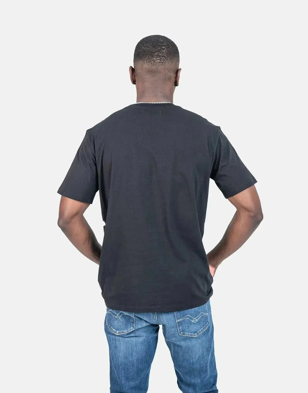 Replay Classic Large Font Graphic T-Shirt for Men - Comfortable Black Cotton Style