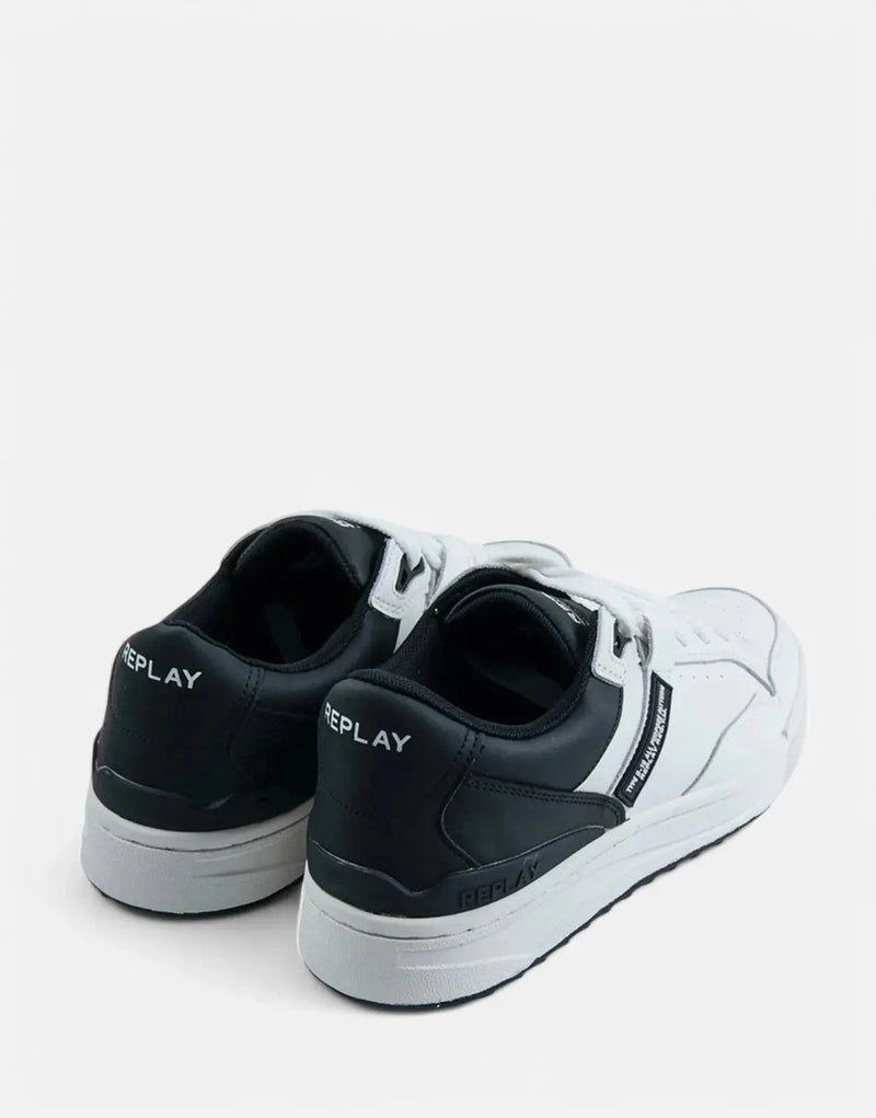Replay Cross Type L White Black Men's Casual Lifestyle Sneakers