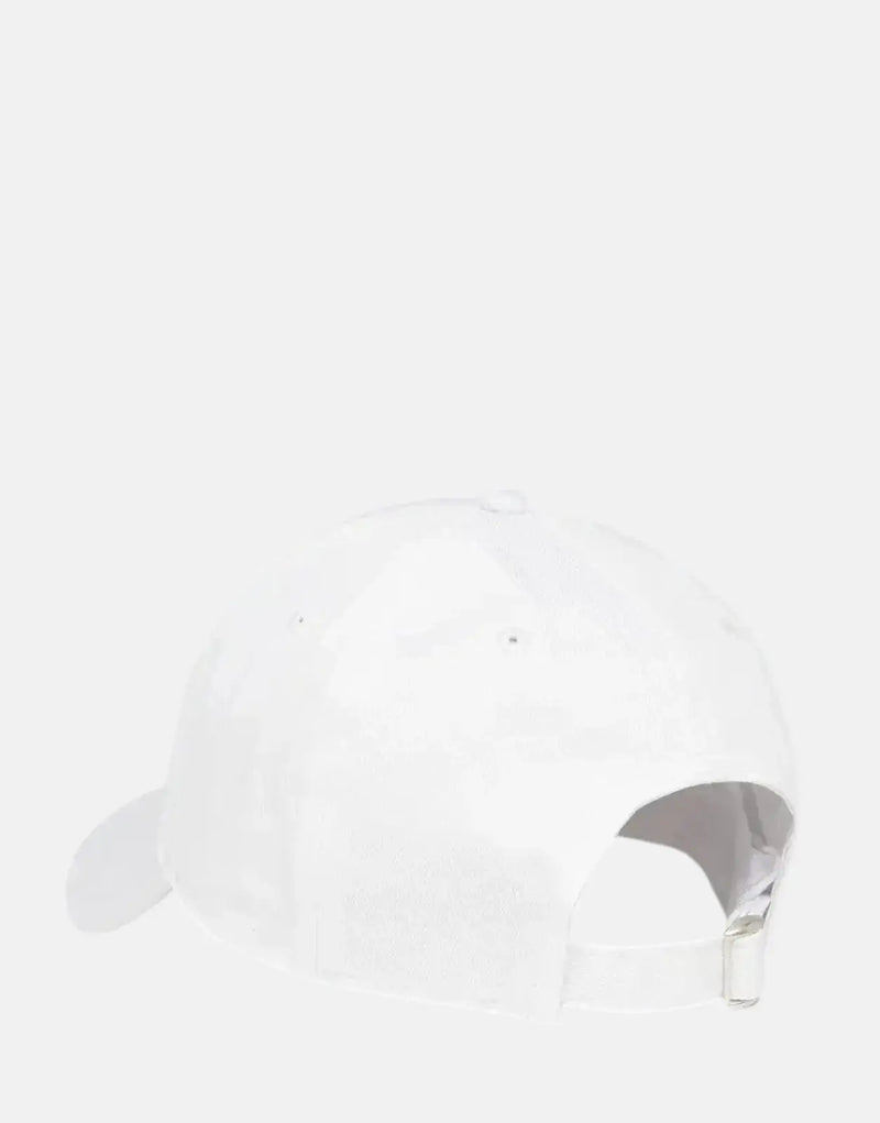 Replay Embroidered Large Logo Optical White Cap: Durable Cotton Twill, Adjustable Fit