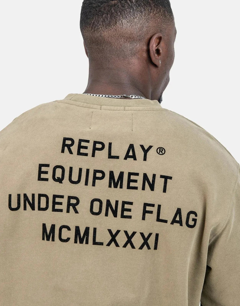 Replay Equipment Men's Premium Green Crewneck Sweatshirt - Ultimate Comfort & Style