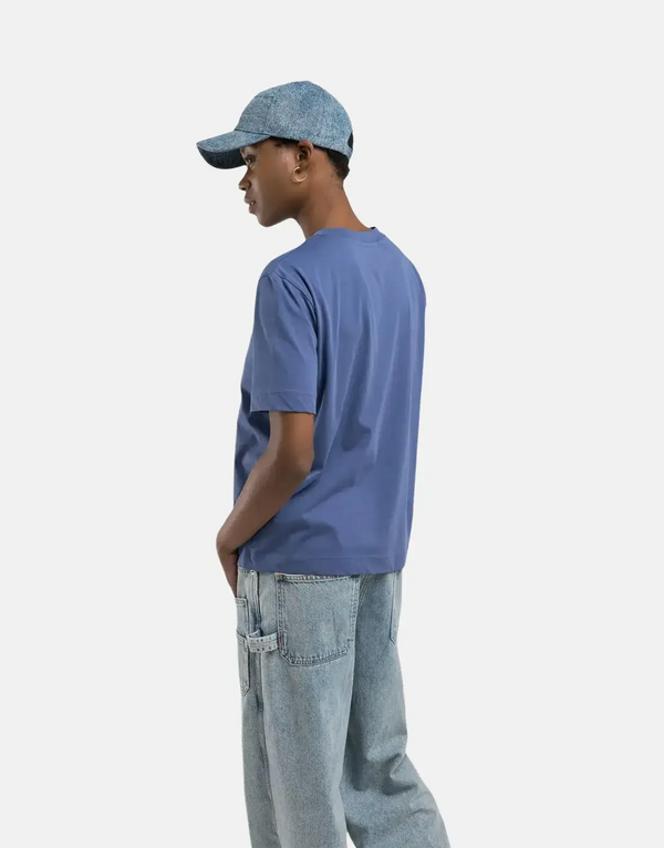 Replay Men's Faded Logo Cotton Jersey T-Shirt Classic Crew Neck Blue