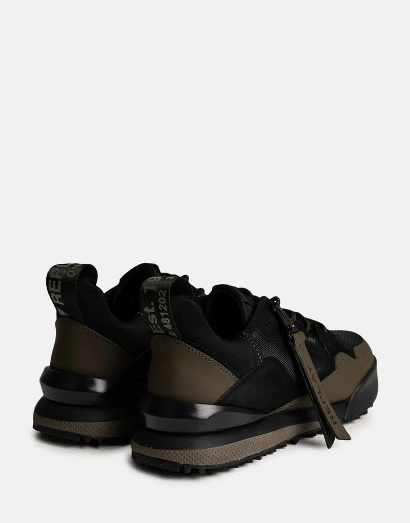 Replay Field 2 Rider Men's Black Military Green Durable Casual Sneakers