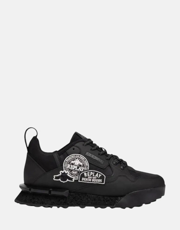 Replay Men's Field Badges Black Sneakers: Stylish, Durable, Comfortable Footwear for Everyday