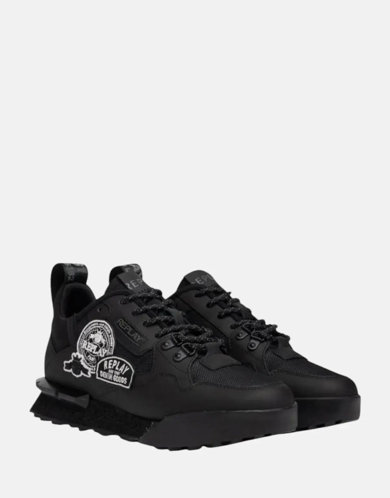 Replay Men's Field Badges Black Sneakers: Stylish, Durable, Comfortable Footwear for Everyday
