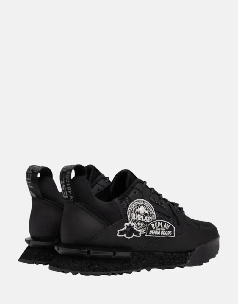 Replay Men's Field Badges Black Sneakers: Stylish, Durable, Comfortable Footwear for Everyday