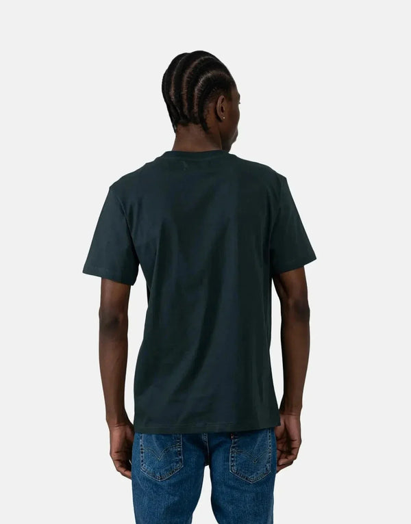 Replay Men's Casual Black T-Shirt with Bold Green Logo Print