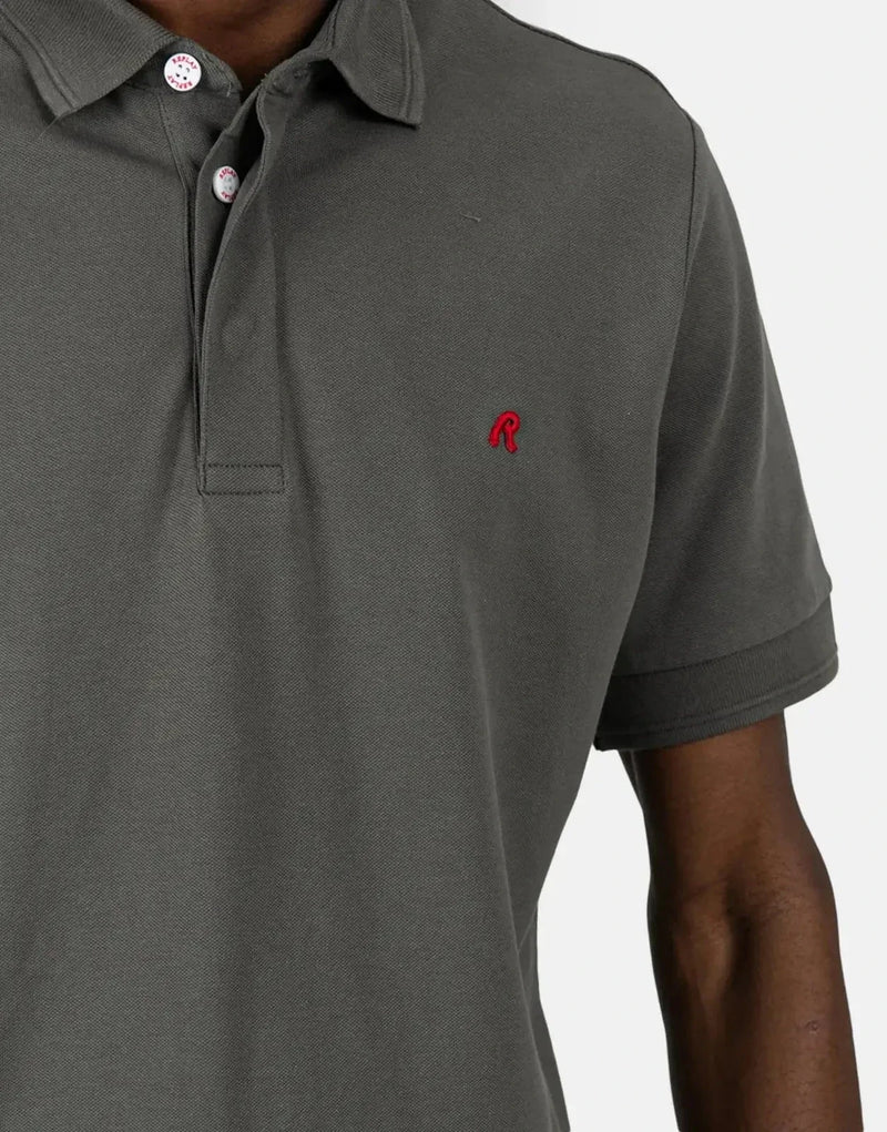Replay Men's Classic Grey Soft Breathable Polo Shirt - Effortless Style & Comfort