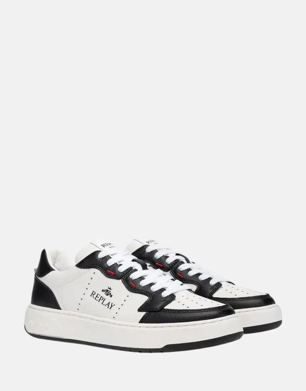 Replay Kai Action Black White Sneakers Men's Stylish Everyday Casual Footwear