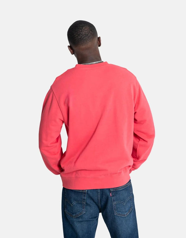 Replay Men's Large Font Pink Crewneck Sweatshirt: Comfortable, Stylish, Casual Wear