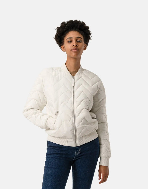 Replay Women's Lightweight Tuks Jacket: Butter White, Stylish, Comfortable Outerwear