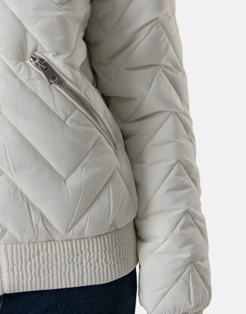 Replay Women's Lightweight Tuks Jacket: Butter White, Stylish, Comfortable Outerwear