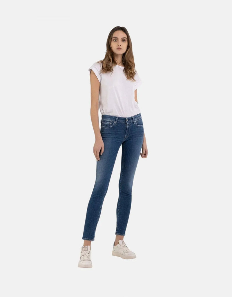 Replay New Luz Blue Skinny Jeans for Women - Power Stretch Comfort Denim