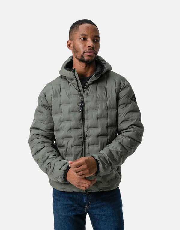 Replay Men's Pistachio Green Lightweight Puffer Jacket for Winter Style